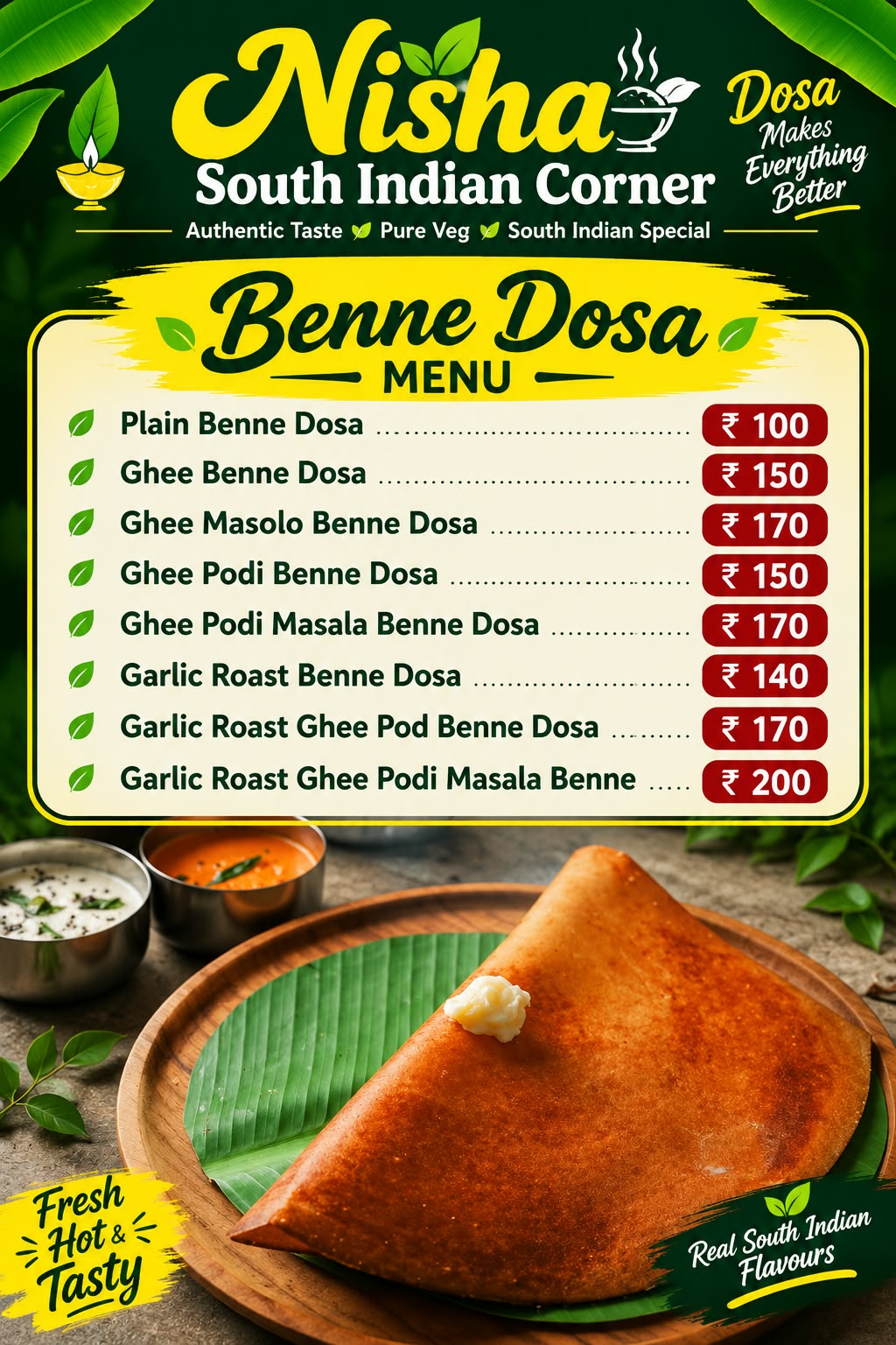 Authentic Benne Dosa